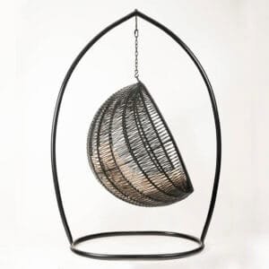 COL 1-2 CÍRCULO SENCILLO EN VINIL NEGRO CON BASE OVALADA 3 Columpio Circulo
