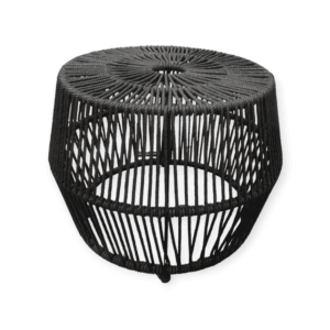 MESA BARRIL CUBIERTA TEJIDA SOGA 6 MM Mesa Barril