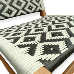 SILLA BAMBÚ TEJIDO DIBUJO ROMBO R-24 Y R-28 12 Sillón Bambú