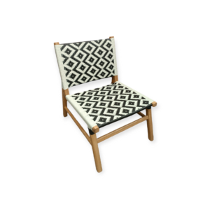 SILLA BAMBÚ TEJIDO DIBUJO ROMBO R-24 Y R-28 8 Sillón Bambú
