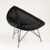 SILLÓN MANTARRAYA CHICO EN SOGA NEGRA 1 Sillón Mantarraya