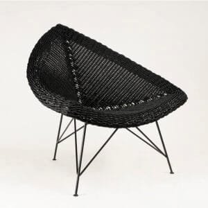 SILLÓN MANTARRAYA CHICO EN SOGA NEGRA 1 Sillón Mantarraya
