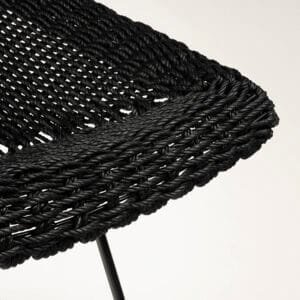SILLÓN MANTARRAYA CHICO EN SOGA NEGRA 2 Sillón Mantarraya