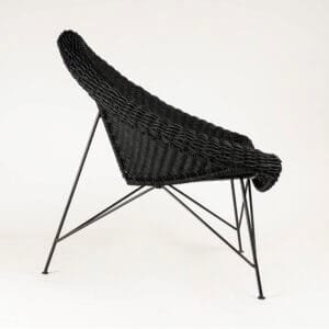 SILLÓN MANTARRAYA CHICO EN SOGA NEGRA 3 Sillón Mantarraya
